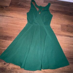 NWT Lulu’s Hunter Green Fit & Flare Mini Dress
